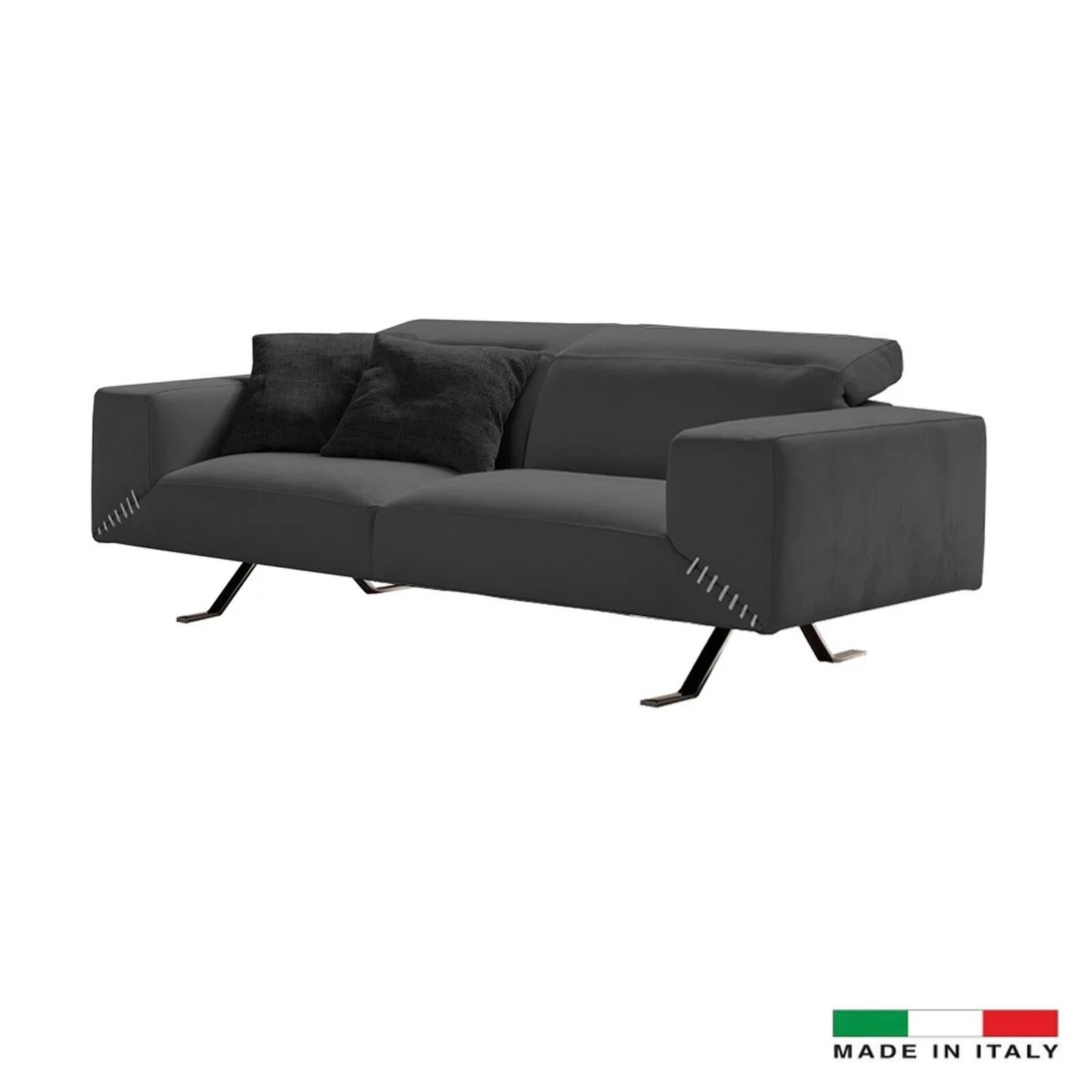 Bellini Modern Living Silvio Full Grain Italian Leather Sofa 1